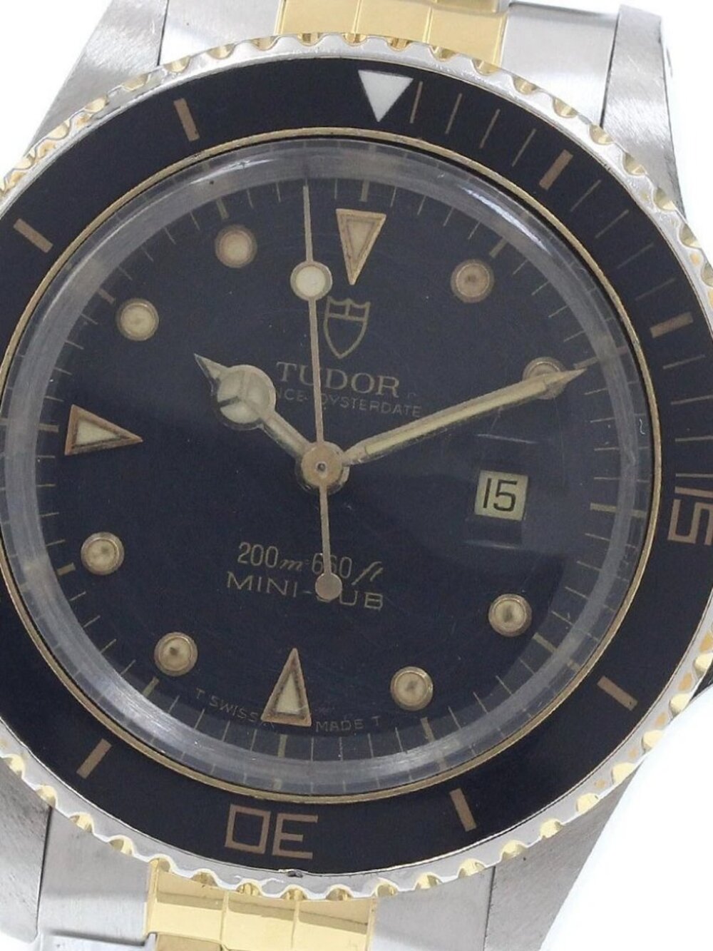 TUDOR Mini Sub Prince Oyster Date 73091 black Dial Automatic Boy's Watch_957201
